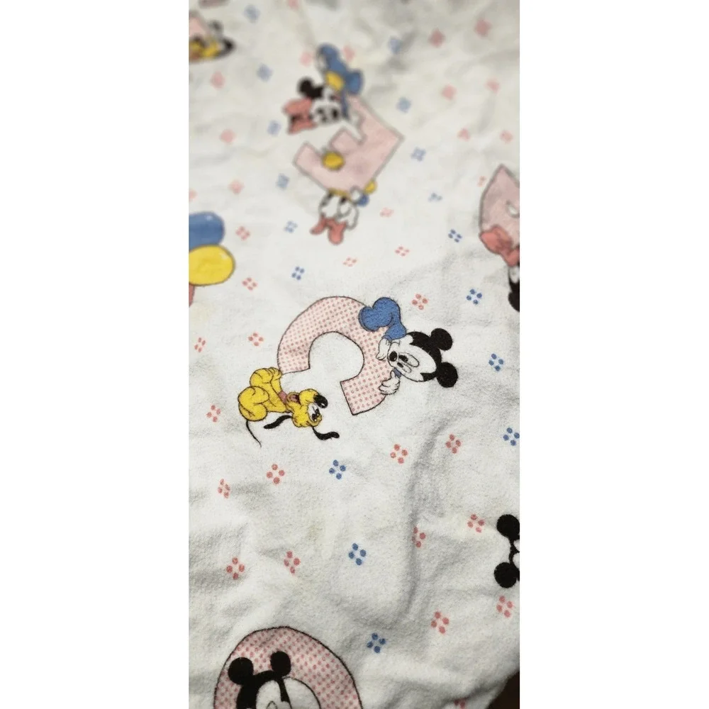 Disney Receiving Blanket 1984 Mickey Baby friends ABC's Dundee 25